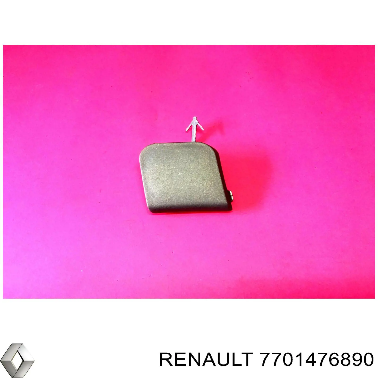 7701476890 Renault (RVI) tapa del enganche de remolcado delantera