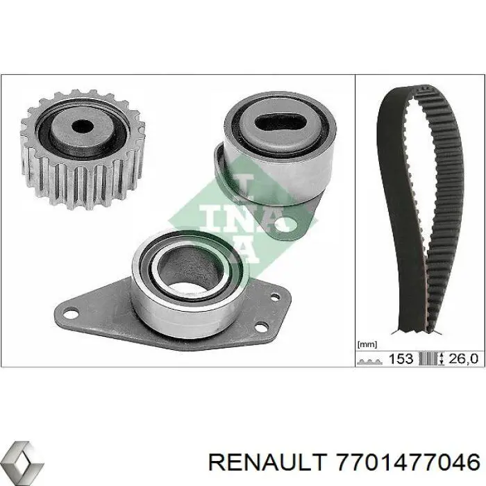 7701477046 Renault (RVI) kit de distribución