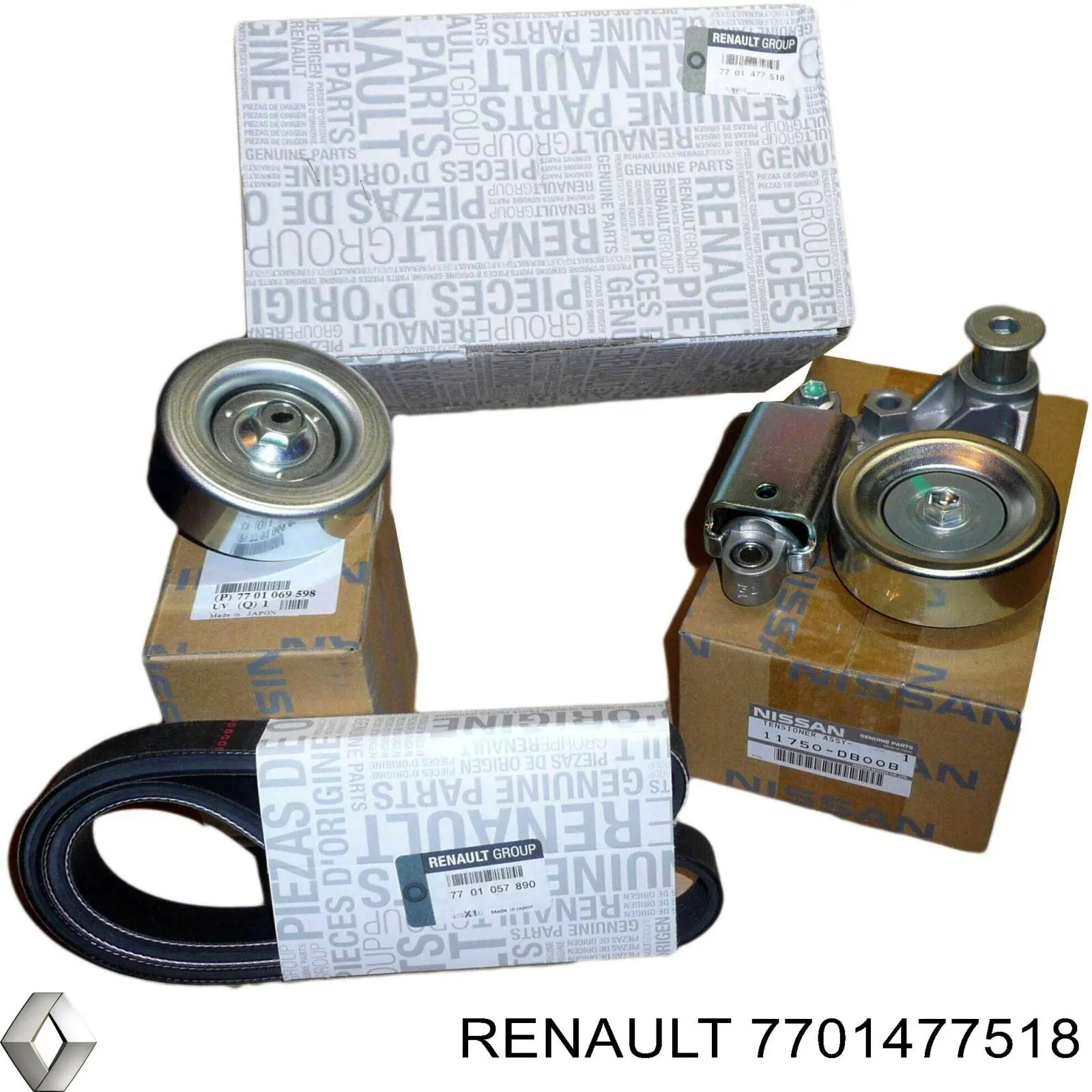 7701477518 Renault (RVI) Correa de transmisión, completo