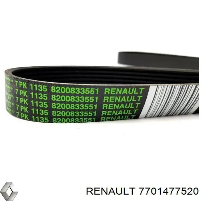 7701477520 Renault (RVI) Correa de transmisión, completo
