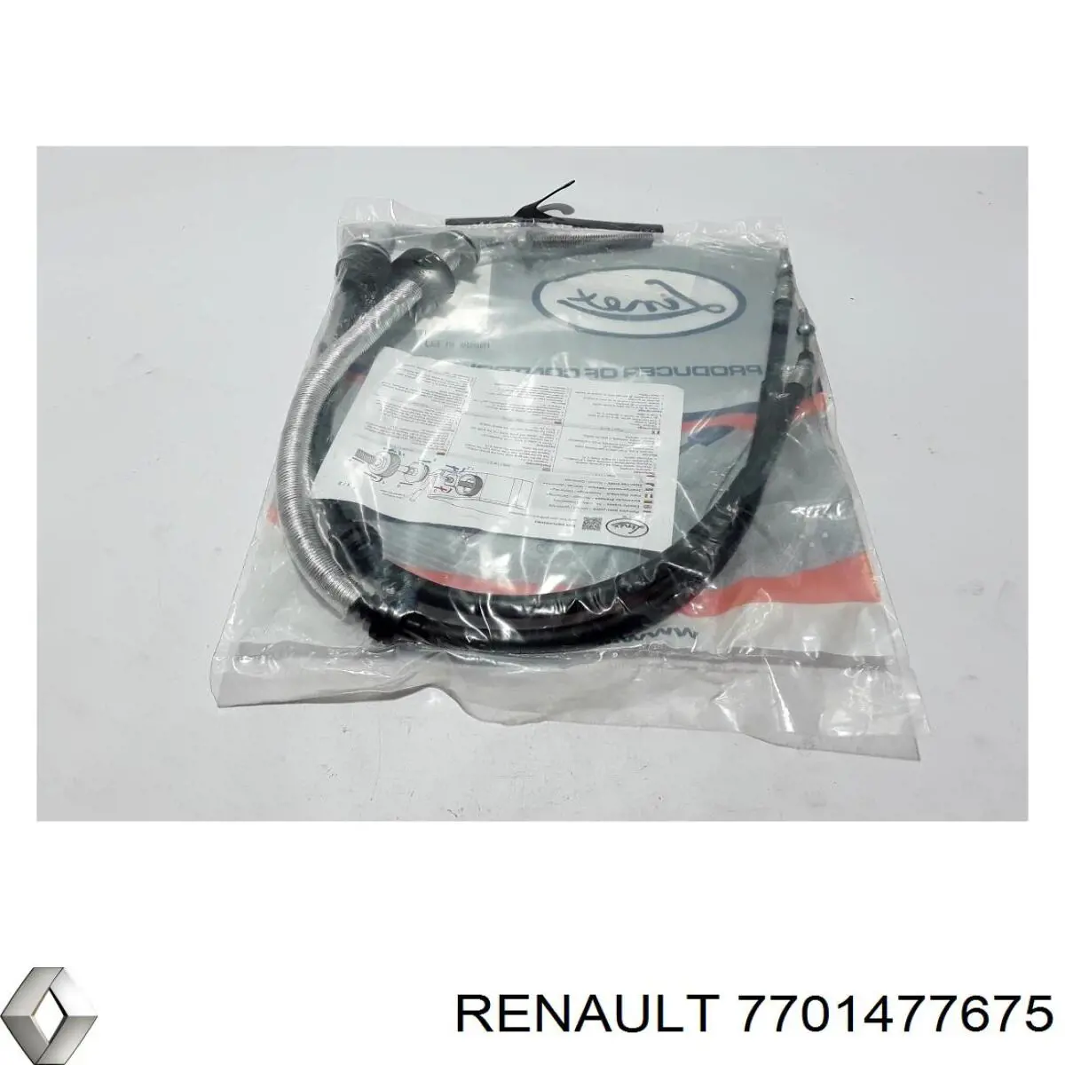 7701477675 Renault (RVI) cable de freno de mano trasero derecho/izquierdo