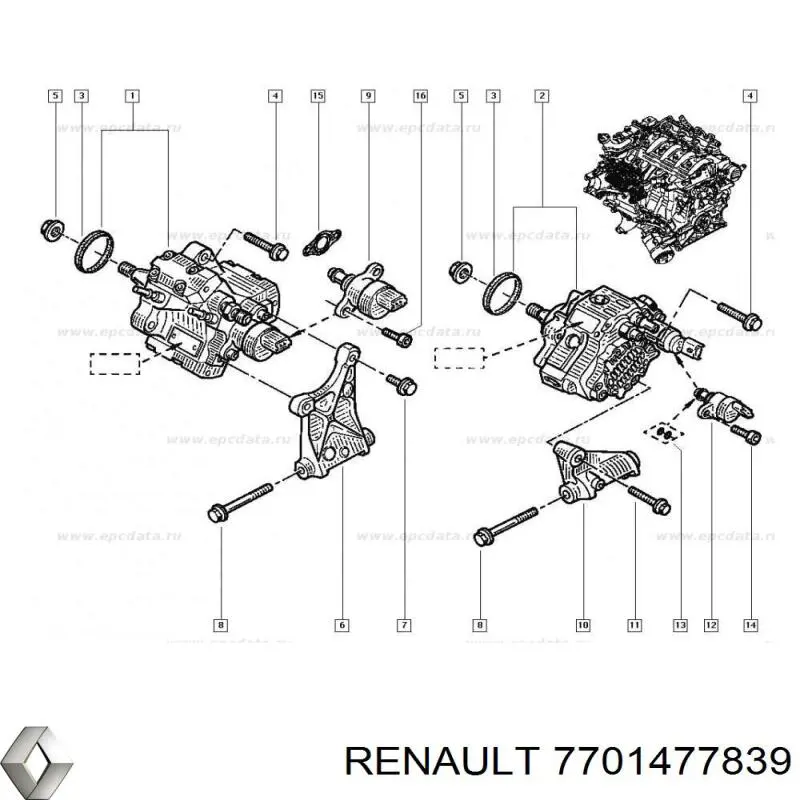 7701477839 Renault (RVI) Respiradero de la caja de cambios