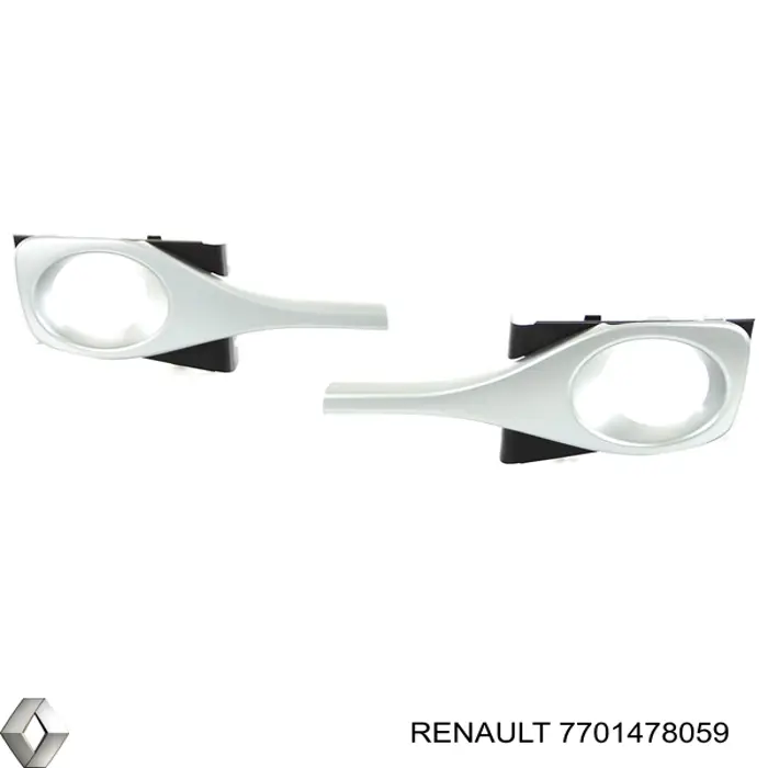7701478059 Renault (RVI) rejilla de antinieblas, parachoques delantero