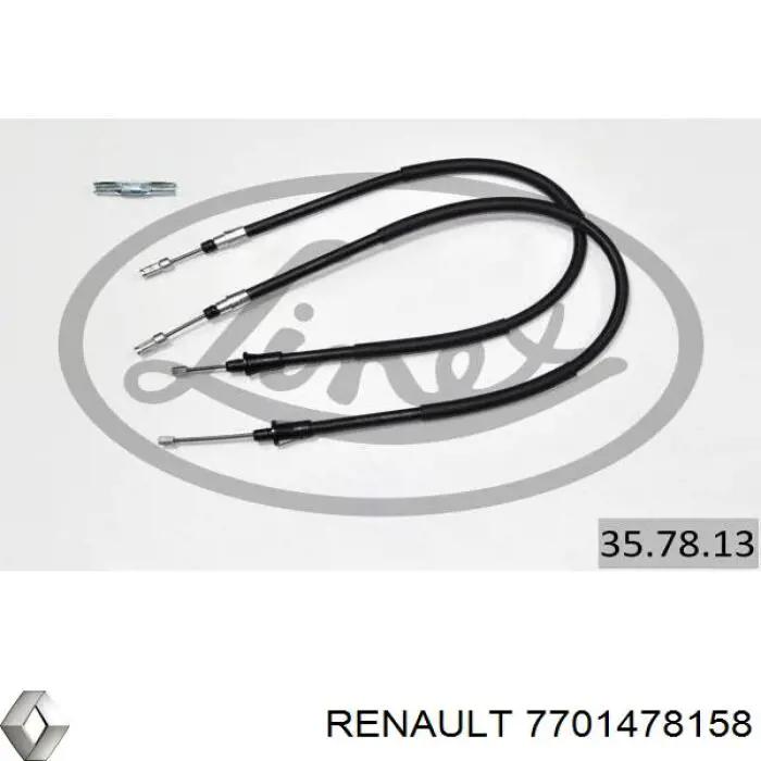 Comprar 7701478158 Renault (RVI) Cable de freno de mano trasero derecho/izquierdo