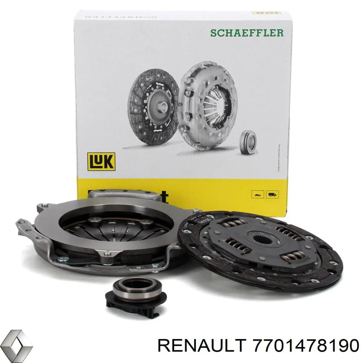 7701478190 Renault (RVI) kit de embrague (3 partes)