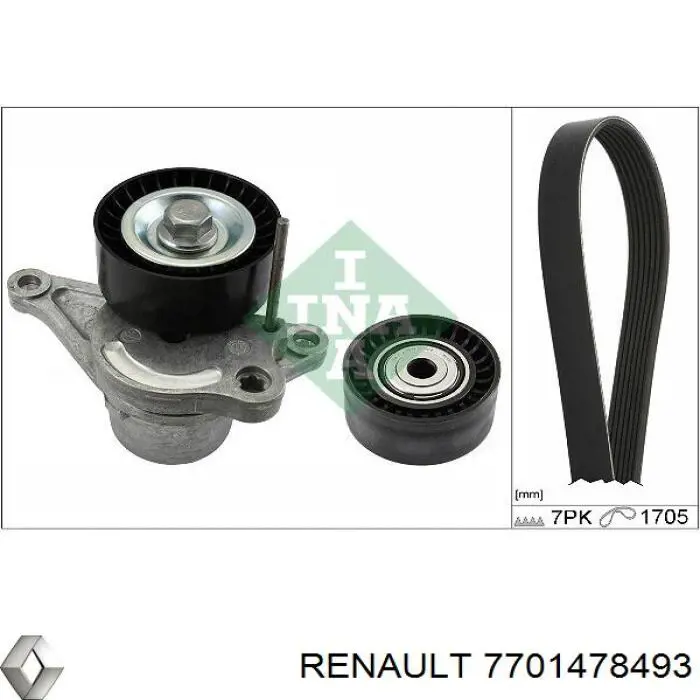 7701478493 Renault (RVI) correa de transmisión
