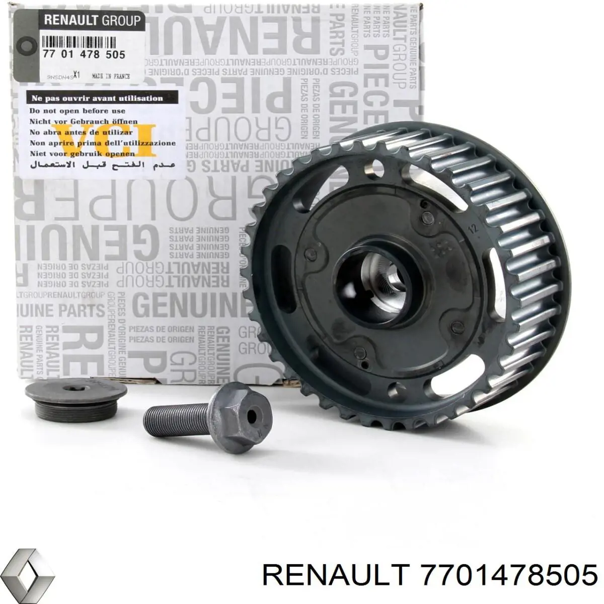 Rueda dentada del árbol de levas de admisión 7701478505 Renault (RVI)