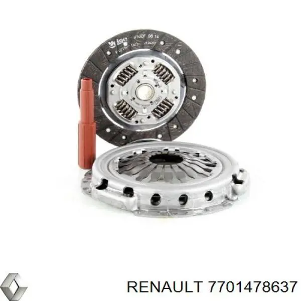 7701478637 Renault (RVI) kit de embrague (3 partes)