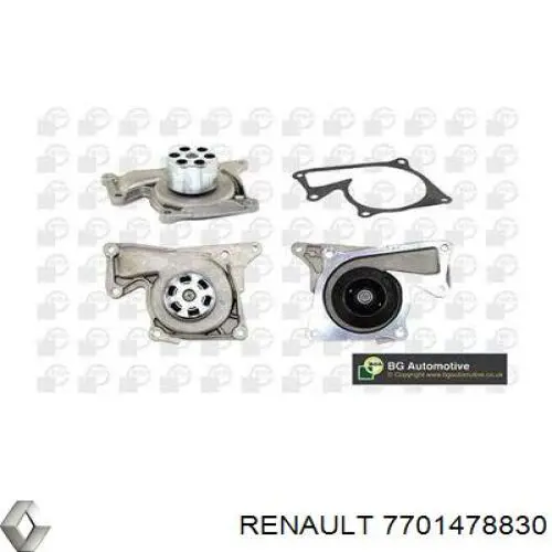 7701478830 Renault (RVI) bomba de agua