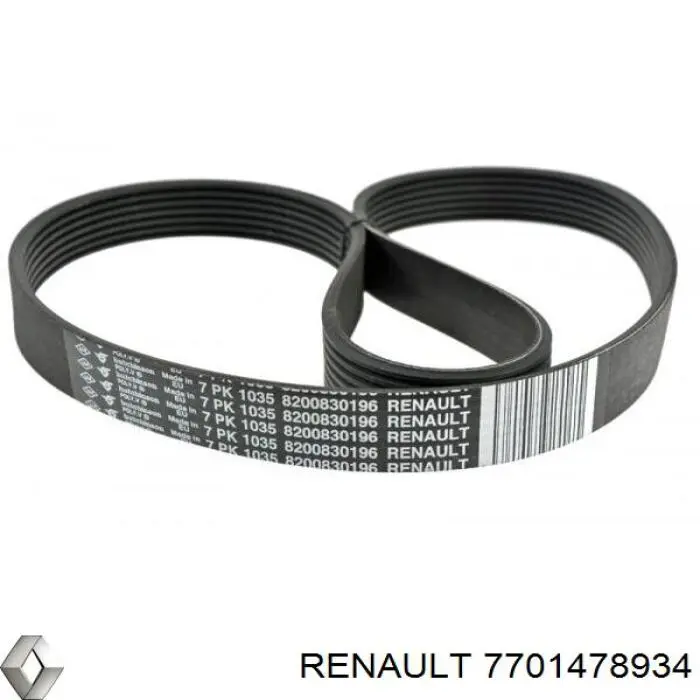 Correa de transmisión 7701478934 Renault (RVI)