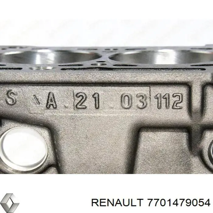 Bloque de cilindros del motor 7701479054 Renault (RVI)