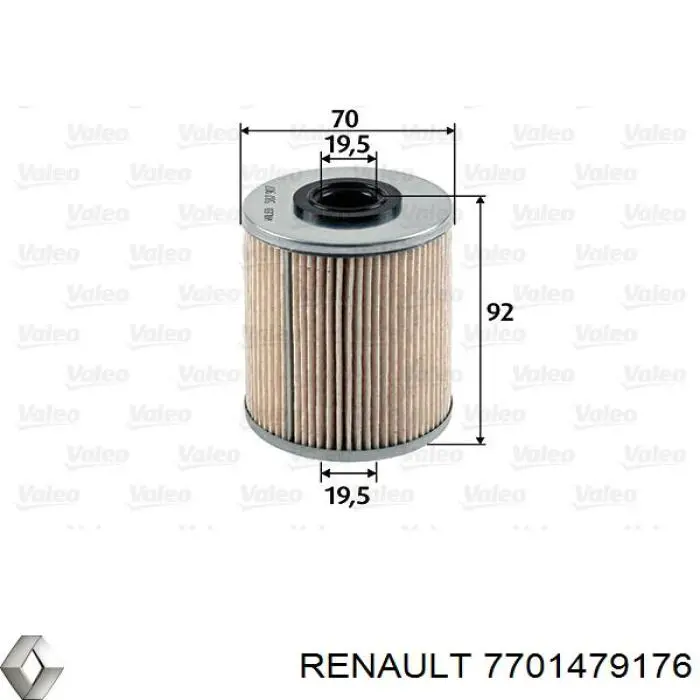 Filtro combustible Renault (RVI) 7701479176 precio, desde 5,18 EUR