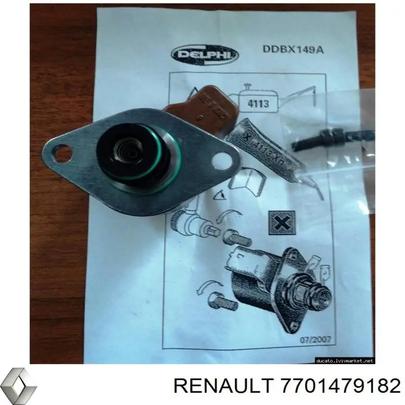 Válvula reguladora de presión del sistema common rail Renault (RVI) 7701479182 precio, desde 120,38 EUR