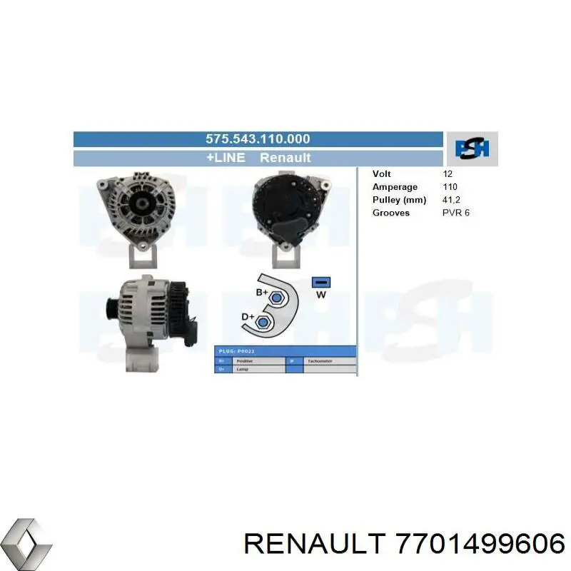 Alternador del motor Peugeot/Citroen 933488 precio, desde 10,56 EUR