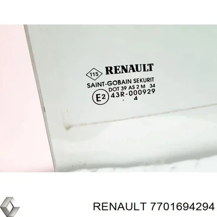 7701694294 Renault (RVI) luna delantera derecha