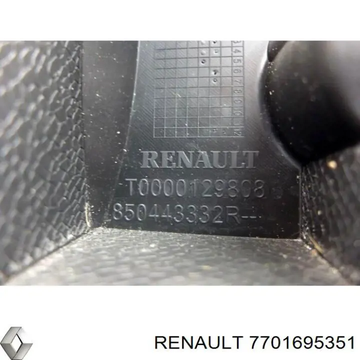 Soporte de paragolpes delantero derecho Renault (RVI) 7701695351