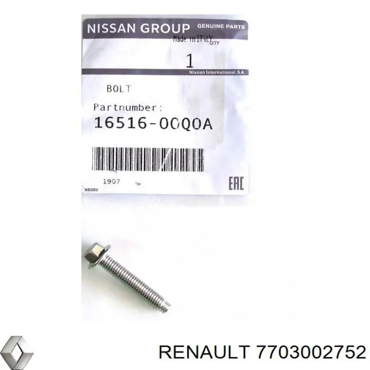 Comprar 7703002752 Renault (RVI) 