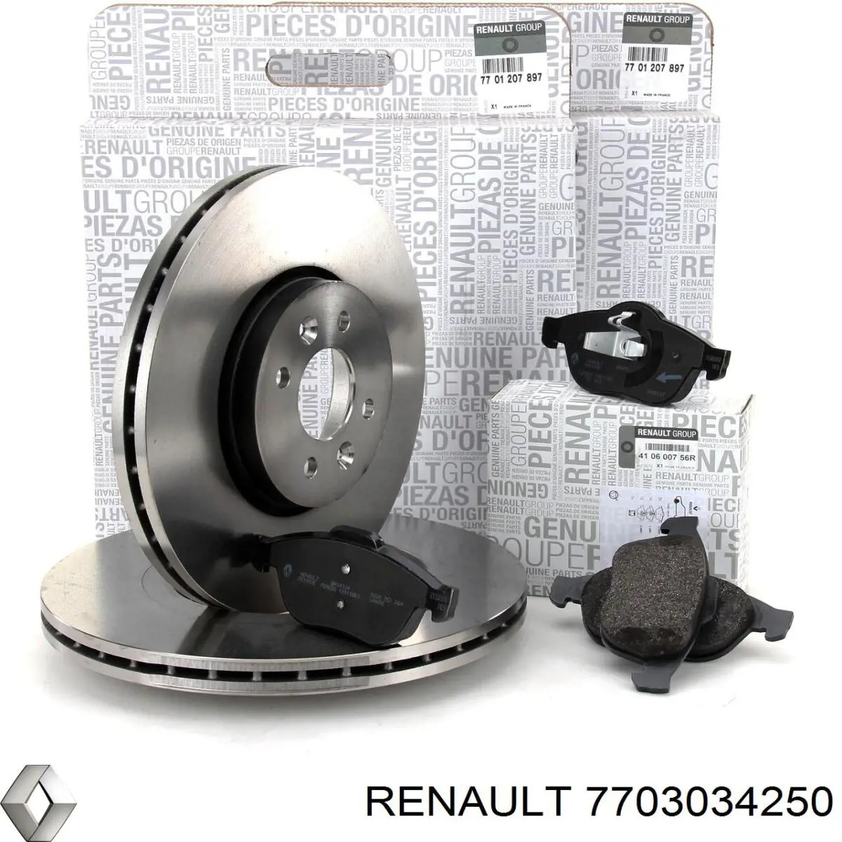 Tuerca del cubo de la rueda delantera Renault (RVI) 7703034250