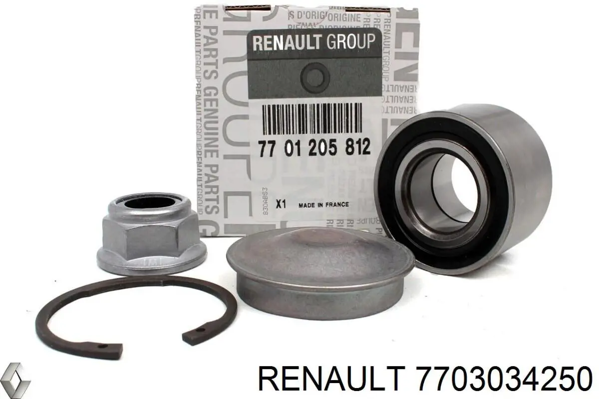 Comprar 7703034250 Renault (RVI) Tuerca del cubo de la rueda delantera