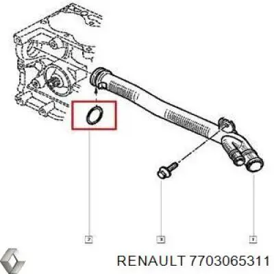 Comprar 7703065311 Renault (RVI) Sello del conducto de la bomba