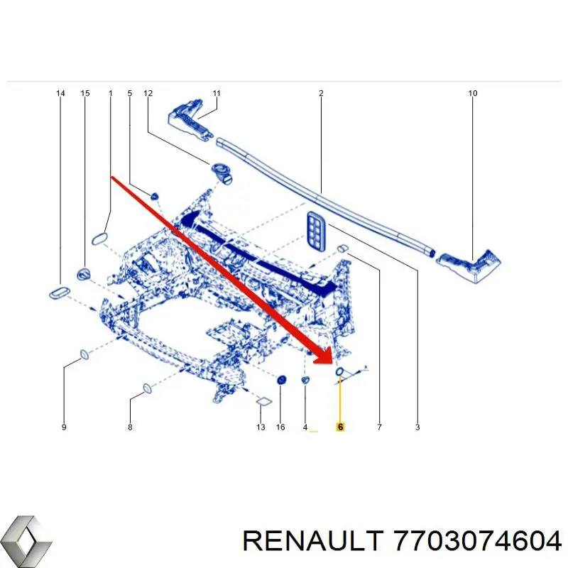 Tapa de motor Renault (RVI) 7703074604 precio, desde 2,83 EUR