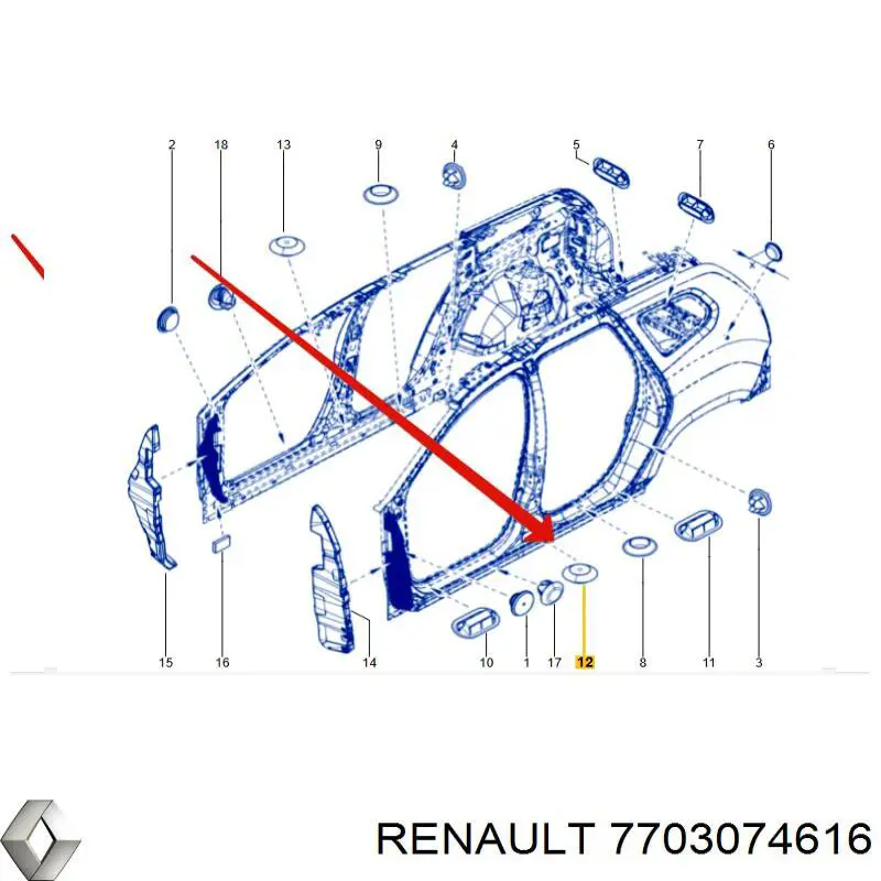 7703074616 Renault (RVI)