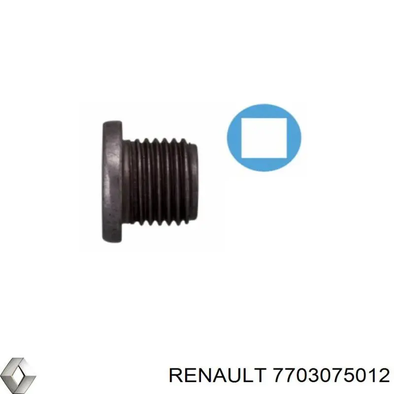 Tapón del cárter de aceite Renault (RVI) 7703075012 precio, desde 1,33 EUR