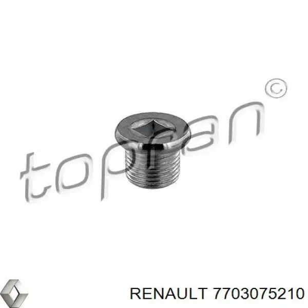 Tapón del cárter de aceite 7703075210 Renault (RVI)