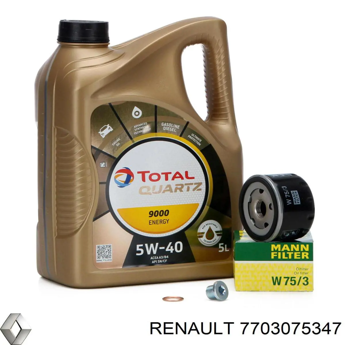 Tapón del cárter de aceite Renault (RVI) 7703075347 precio, desde 1,33 EUR