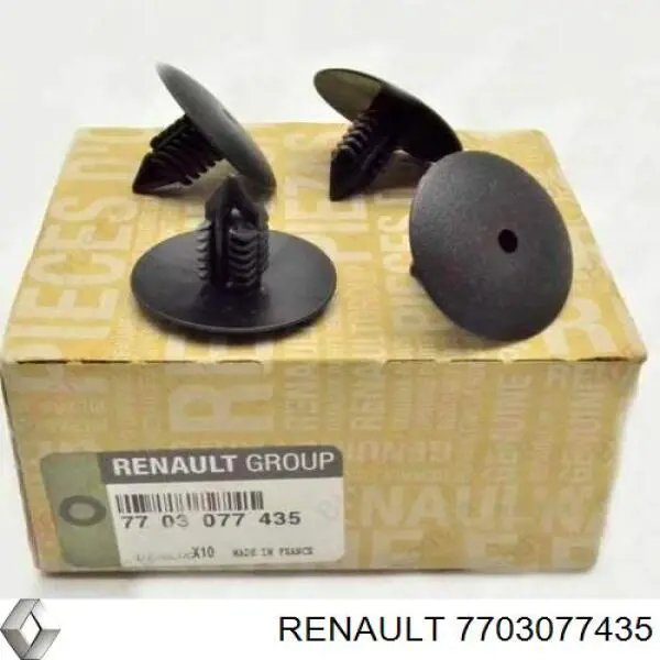 Comprar 7703077435 Renault (RVI) Clip de fijación del guardabarros delantero