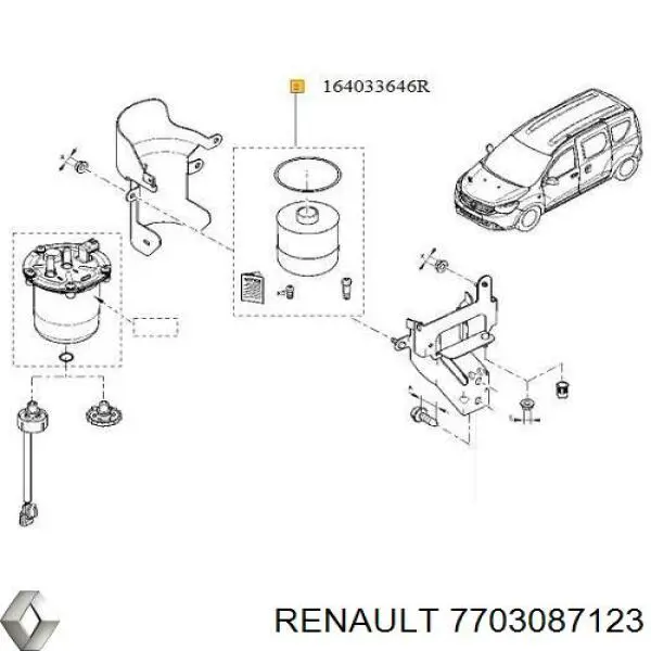 7703087123 Renault (RVI) anillo reten caja de transmision (salida eje secundario)