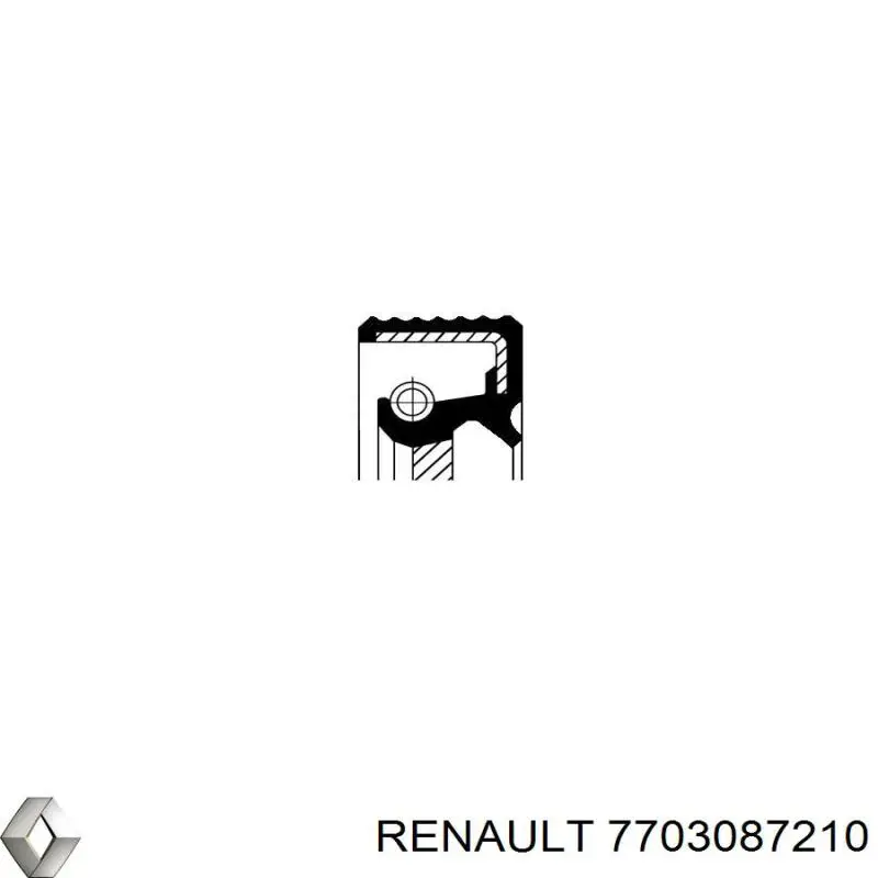 Retén del semieje delantero derecho 7703087210 Renault (RVI)
