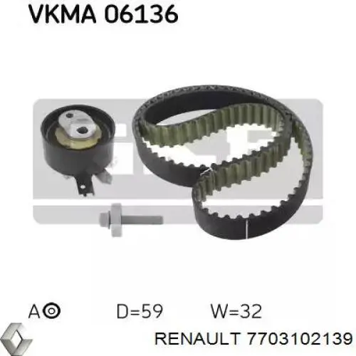 Comprar 7703102139 Renault (RVI) Perno de la polea del cigüeñal