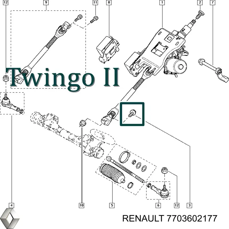  Renault (RVI) 7703602246 precio, desde 3,32 EUR