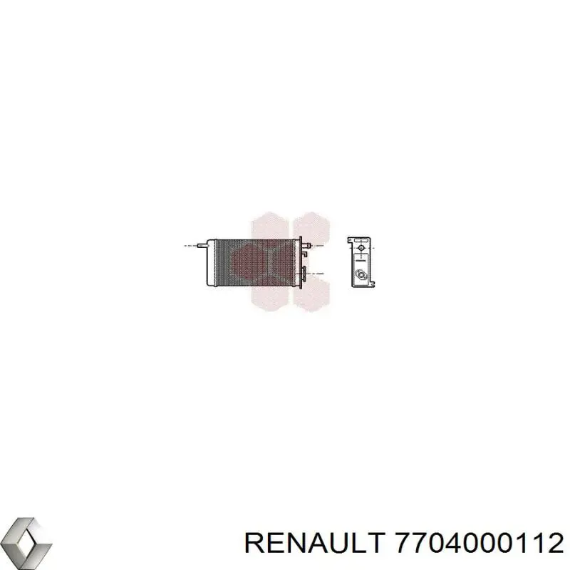 7704000112 Renault (RVI) radiador de calefacción
