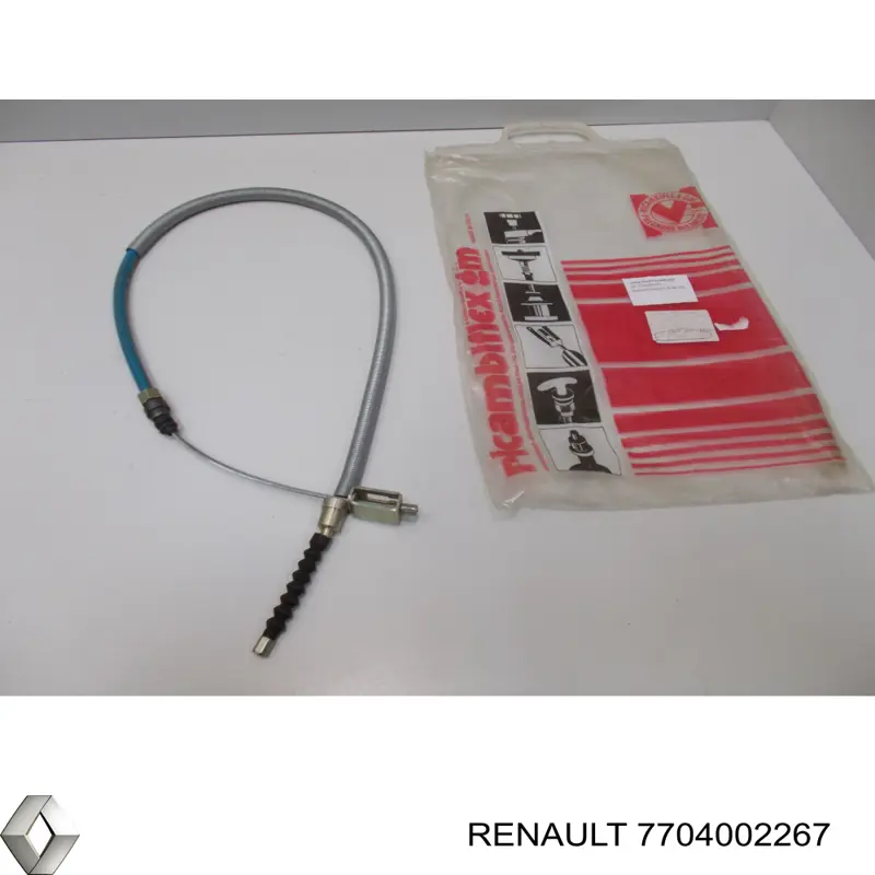 7704002267 Renault (RVI) cable de freno de mano trasero derecho