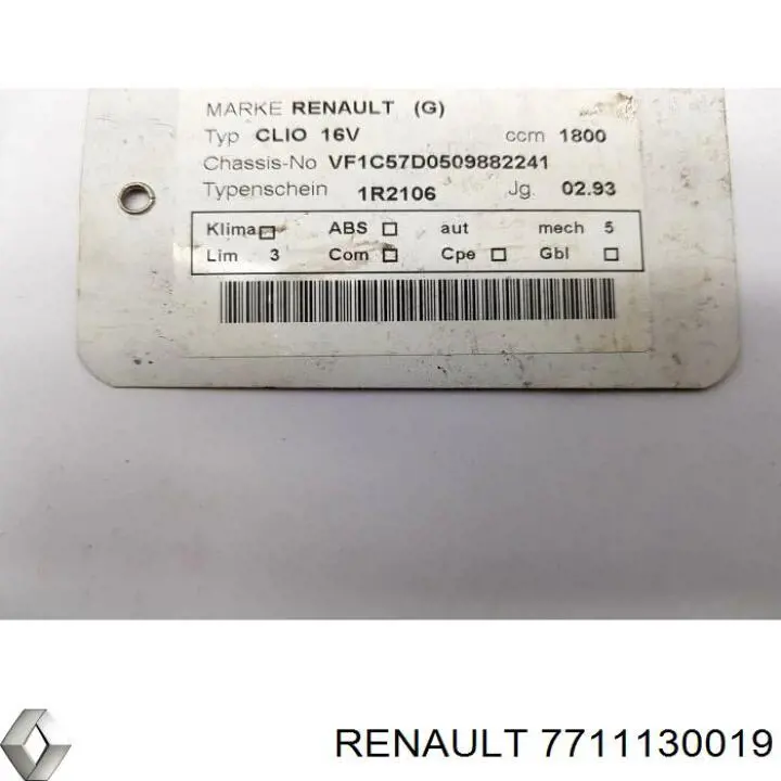 Unidad de control aire acondicionado 7711130019 Renault (RVI)
