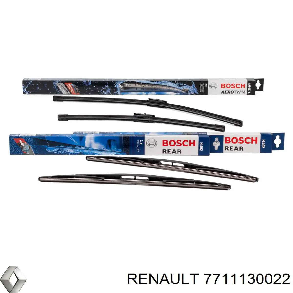 Comprar 7711130022 Renault (RVI) Limpiaparabrisas traseros