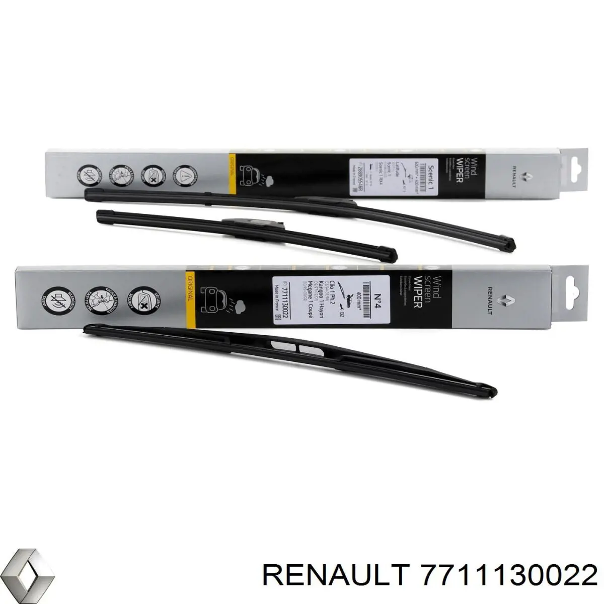 7711130022 Renault (RVI) Limpiaparabrisas trasero