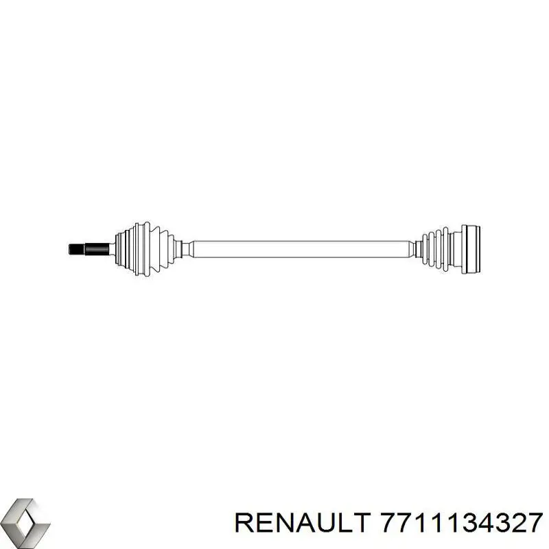 7711134327 Renault (RVI) árbol de transmisión delantero derecho