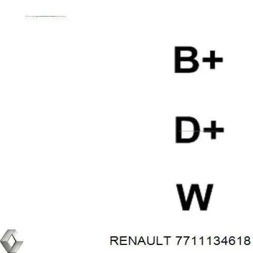 7711134618 Renault (RVI) alternador