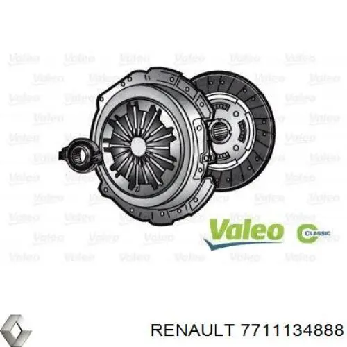 7711134888 Renault (RVI) kit de embrague (3 partes)