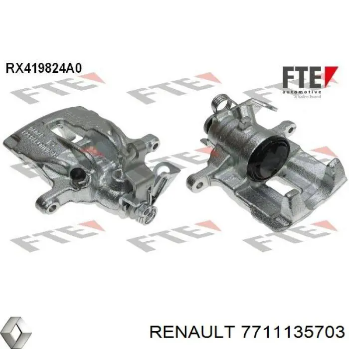 7711135703 Renault (RVI) pinza de freno trasero derecho