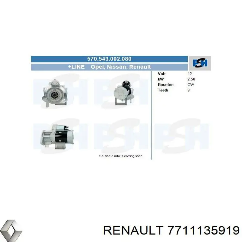 7711135919 Renault (RVI)