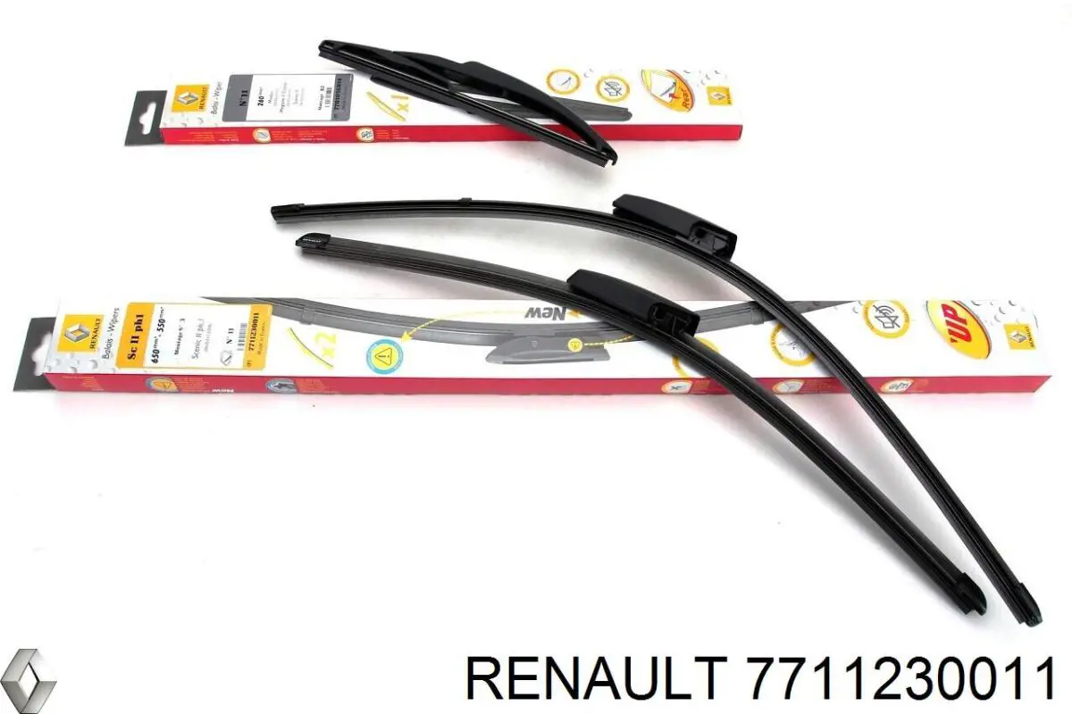 Comprar 7711230011 Renault (RVI) Juego de escobillas de luna delantera, 2 piezas