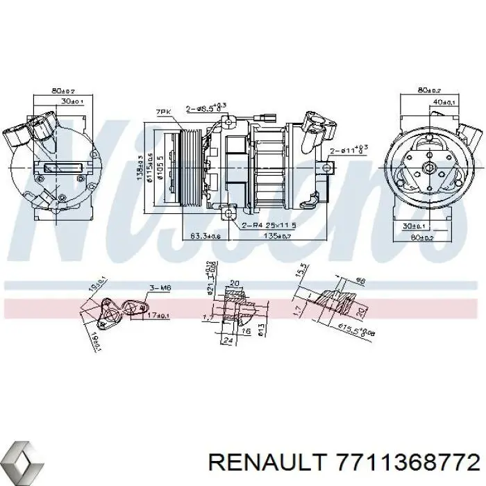 Compresor ac Renault (RVI) 7711368772 precio, desde 305,37 EUR