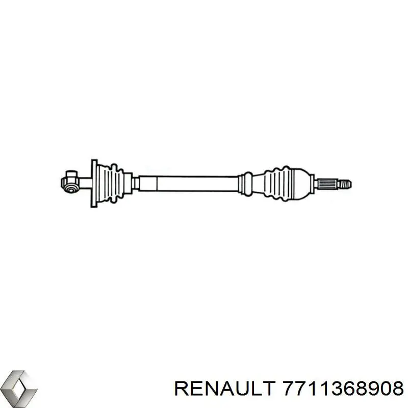 Semieje delantero derecho 8200262686 Renault (RVI)