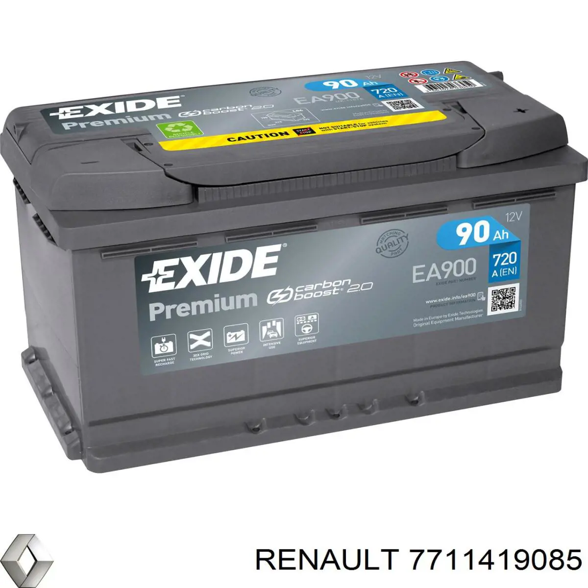 Batería de arranque RENAULT 7711419085