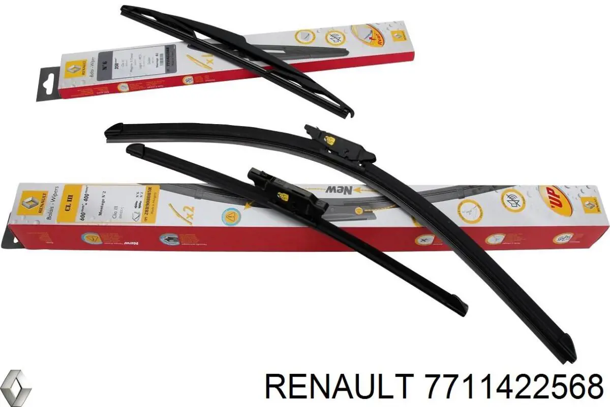 7711422568 Renault (RVI) limpiaparabrisas de luna trasera