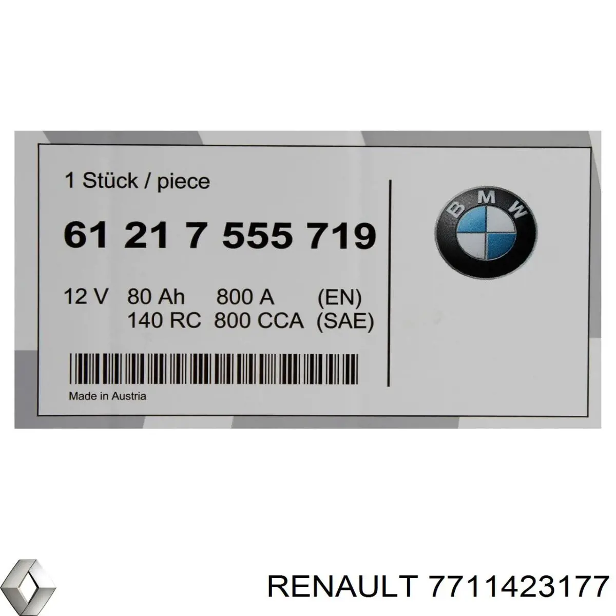 7711423177 Renault (RVI) Batería Start-Stop